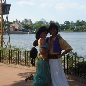 Jasmin und Aladdin in der World Showcase in Epcot