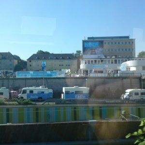Rückseite Logistikpoint und Pressezentrum Essen