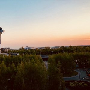 Aussicht vom Hotelzimmer in Düsseldorf