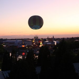 Blick auf das Village.