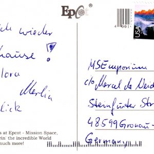 Aktuelle Post aus dem WDW von Merlin, ixplora und Flick - Rückseite