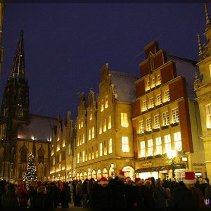 Prinzipalmarkt in Münster mit Lambertikirche