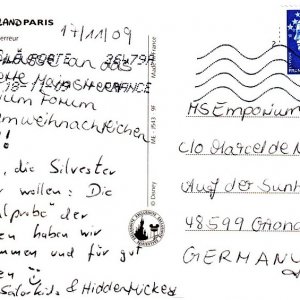 Post von HiddenMickey und 2 litte Sailorkids - Rückseite
