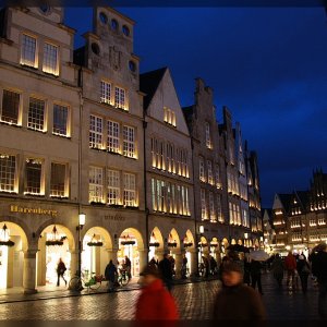 Noch in Münster - ein Schnappschuss zur blauen Stunde.