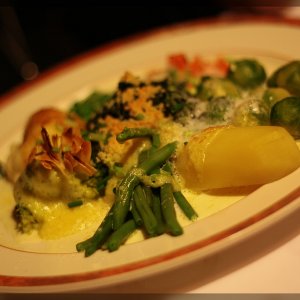 Gemüsegratin für Vegetarier.