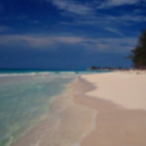 Einsamer Strand der Einheimischen