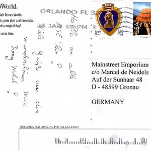 Post von Momba aus WDW - Rückseite