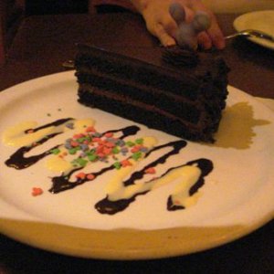 Le Cellier Chocolate on Chocolate Whiskey Cake