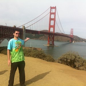 SF Golden Gate Bridge und meine Wenigkeit