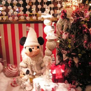 Weihnachtlich geschmücktes Fenster in der Lodge von 2004