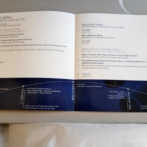 Delta Airlines Menü