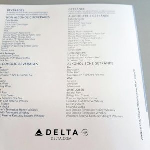 Delta Airlines Getränke