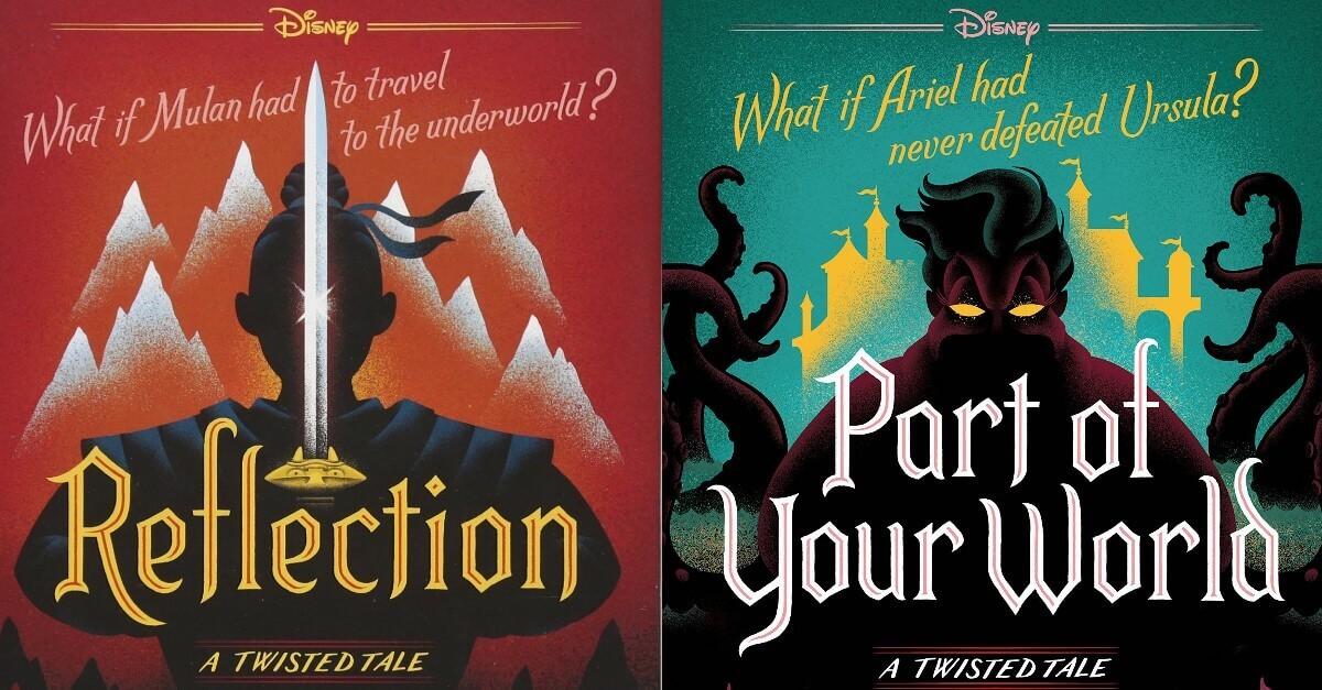 Cover zweier Bücher aus der Twisted Tales Serie von Disney