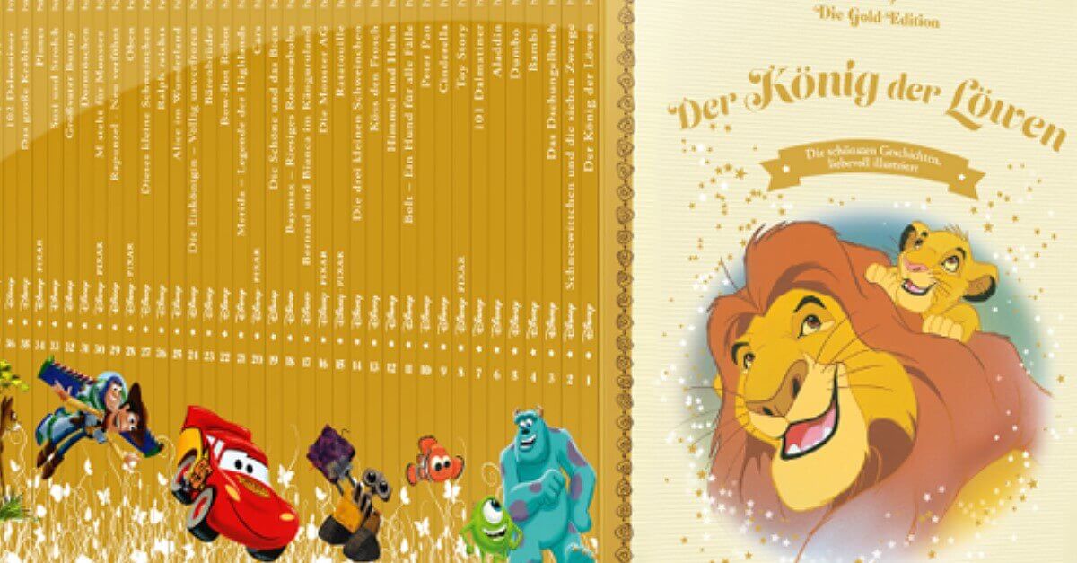 Büchrücken der Bücherserie: Disney Die Gold-Edition