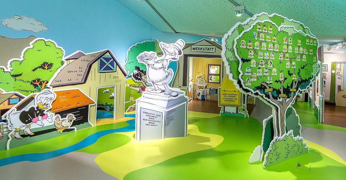 Begehbares Diorama von Entenhausen im Erika Fuchs Haus - Museum für Comic und Sprachkunst