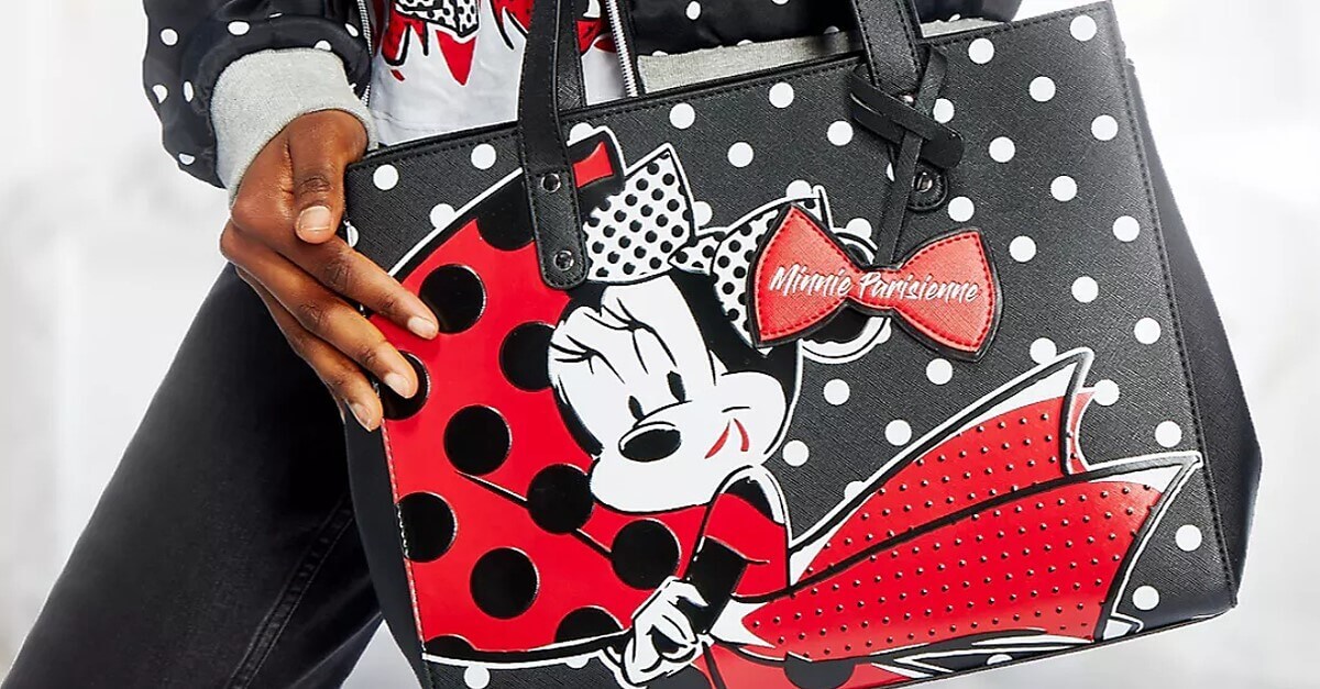 Schwarze Shopper Handtasche mit Minnie Mouse Design