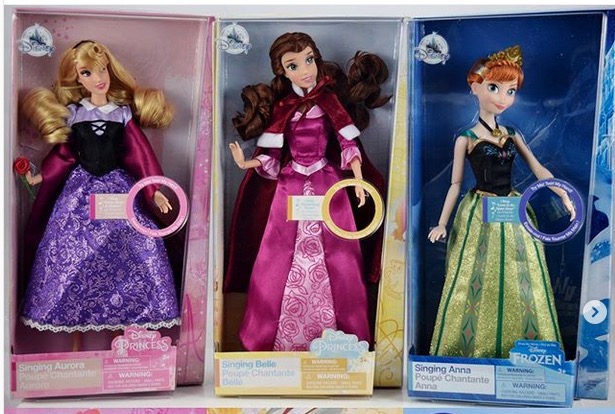 12" Aurora, Belle &amp; Anna Singing Dolls - $19.95 - 01/2019