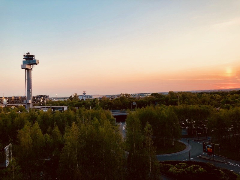Aussicht vom Hotelzimmer in Düsseldorf